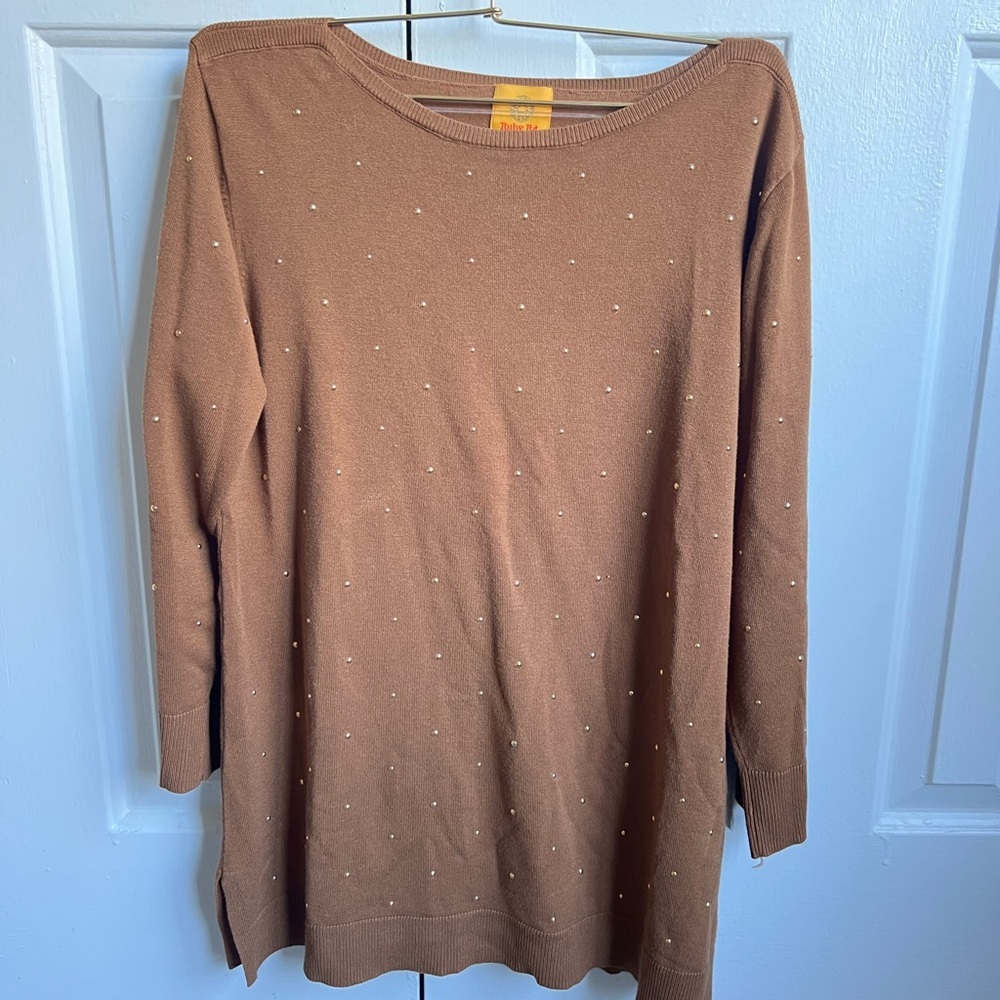 Ruby Rd. Cinnamon Knit Top - image 1